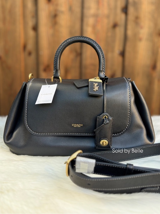 Coach Handbags - NWT Coach Slouchy Rogue Top Handle Black Purse